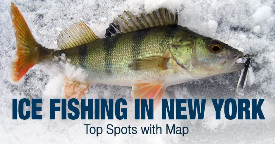 Ice Fishing in New York (NY) - Top Spots with Map